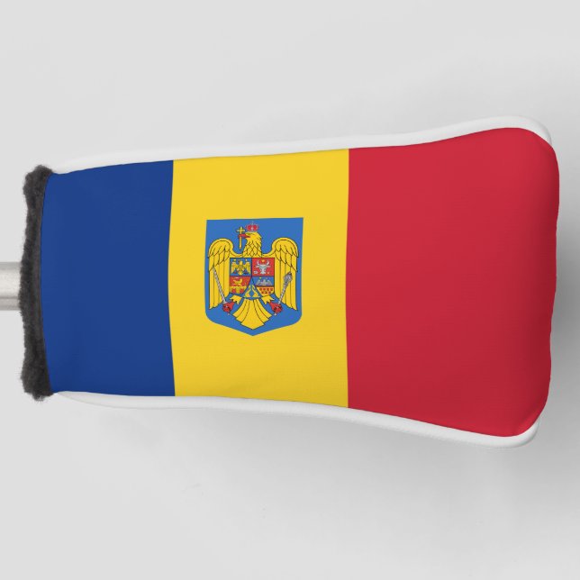 Romania flag-coat of arms golf head cover (Front)