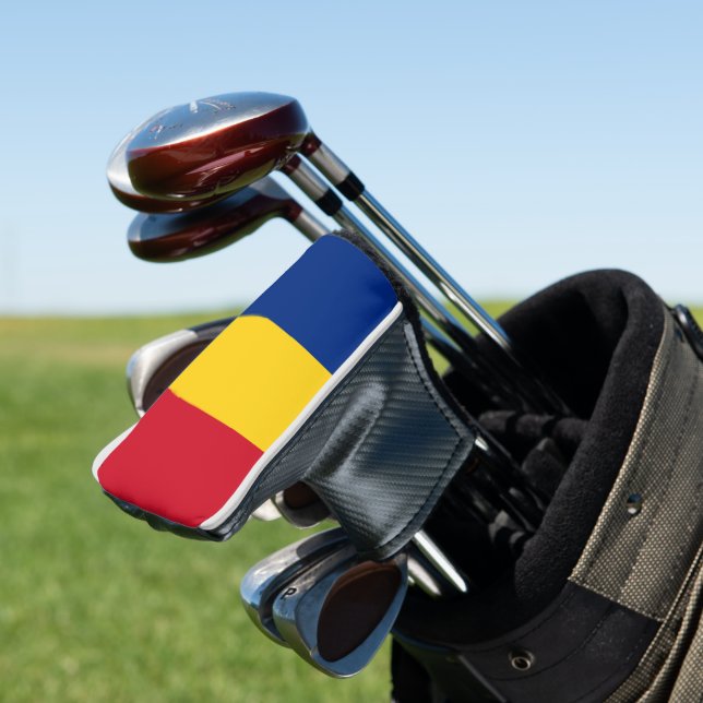 Romania flag golf head cover (In Situ)