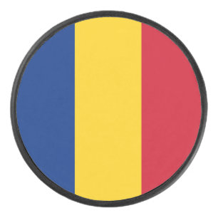 Romania Flag Hockey Puck