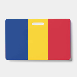 Romania flag ID badge