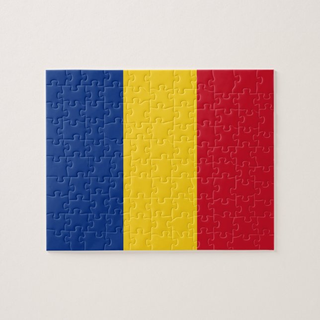 Romania flag jigsaw puzzle (Horizontal)