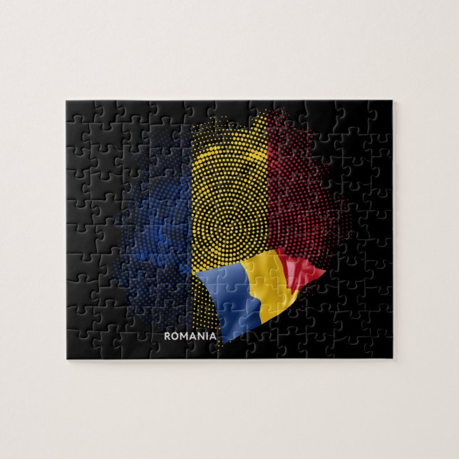 Romania flag jigsaw puzzle (Horizontal)