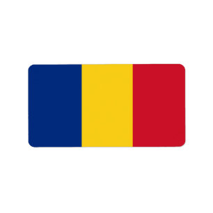 Romania flag label