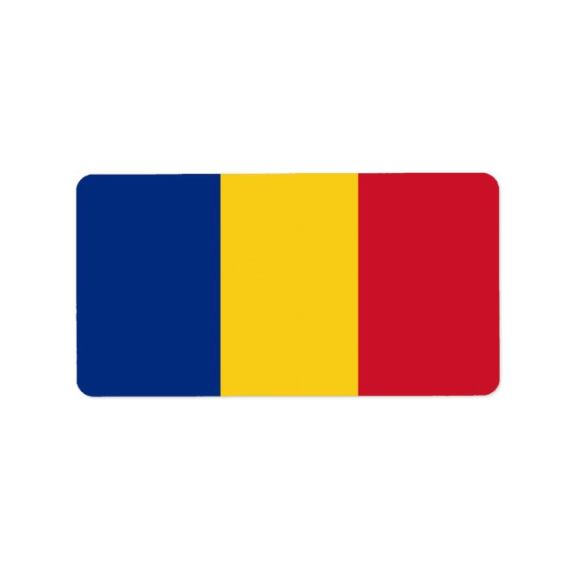 Romania flag label (Front)
