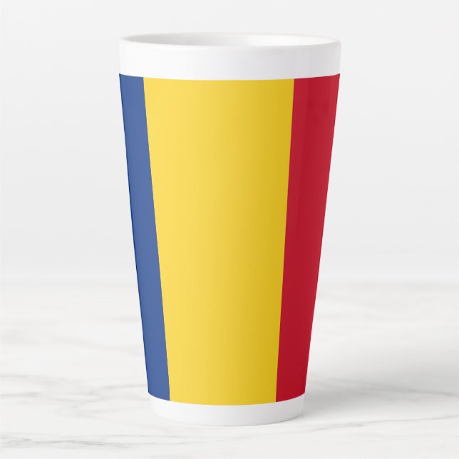 Romania flag latte mug (Front)