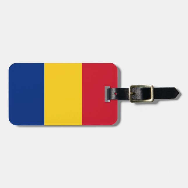 Romania Flag Luggage Tag (Front Horizontal)