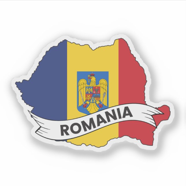 Romania Flag Map (Front)