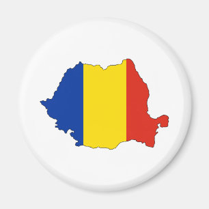 Romania Flag Map full size Magnet