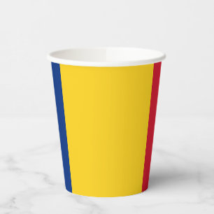 Romania flag paper cups