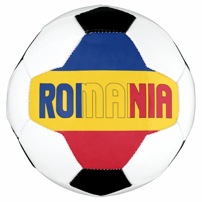 Romania Flag Patriotic  Soccer Ball (Front)