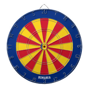 Romania Flag Patriot's Bullseye Dartboard