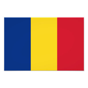 Romania Flag Photo Print
