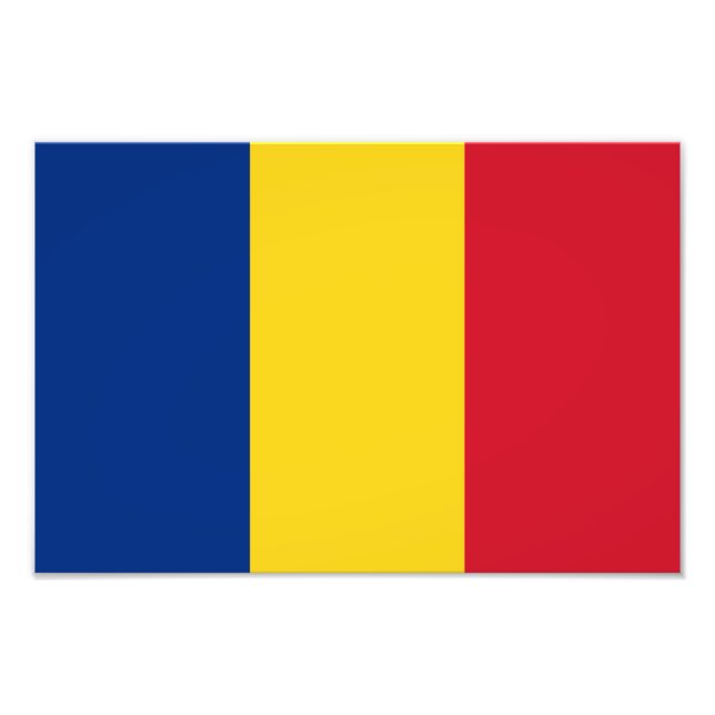 Romania Flag Photo Print (Front)