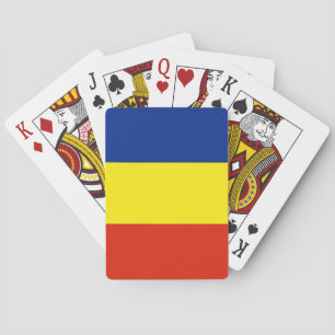 Romania flag playing cards