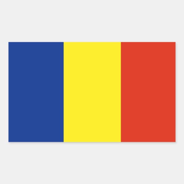 Romania flag rectangular sticker (Front)