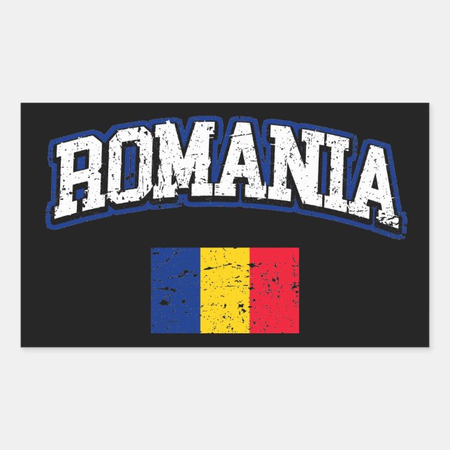 Romania Flag Rectangular Sticker (Front)