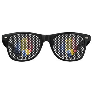 Romania flag retro sunglasses