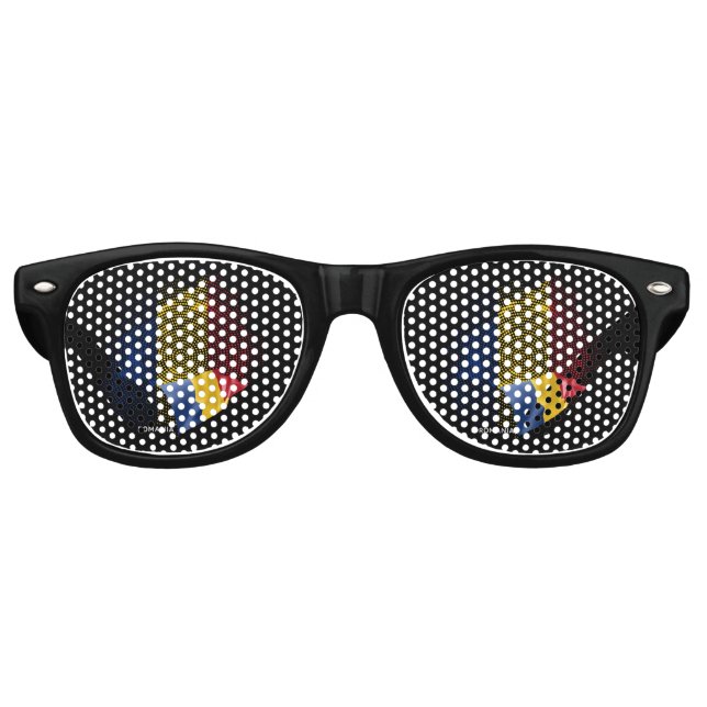 Romania flag retro sunglasses (Front)