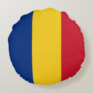 Romania flag round cushion