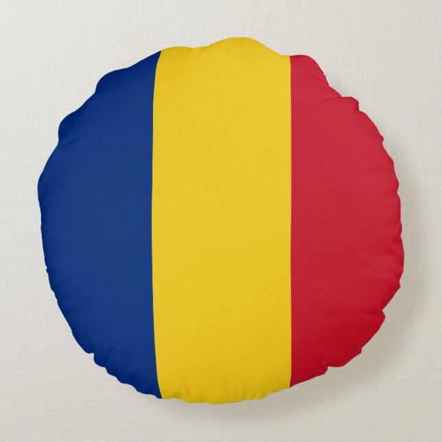 Romania flag round cushion (Back)