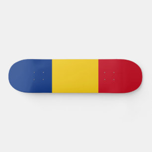 Romania Flag Skateboard