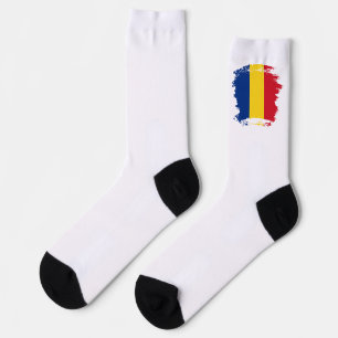 Romania flag socks