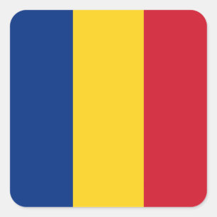 Romania Flag Square Sticker