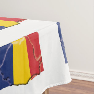 ROMANIA FLAG Stylish Patriotic Romanian Tablecloth