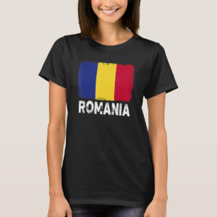 Romania Flag Support Romanian People Women Men T-Shirt