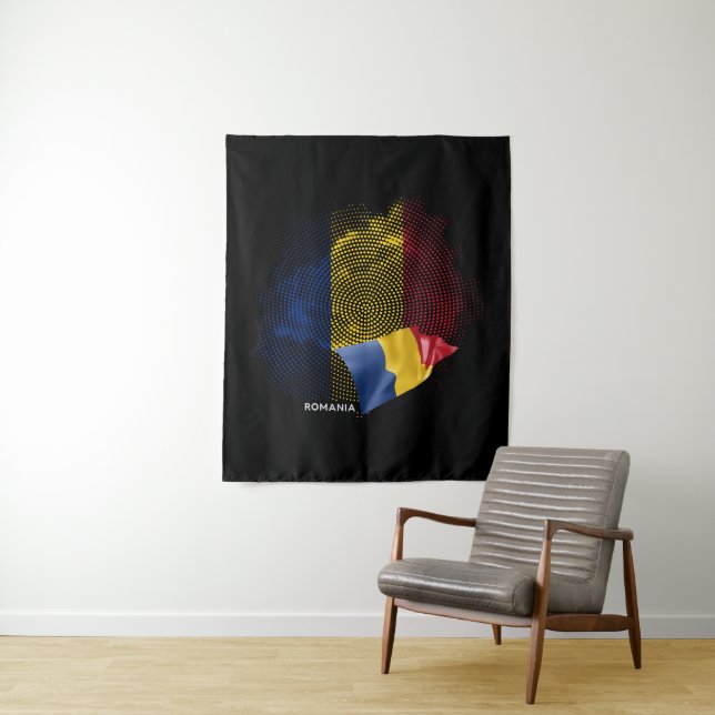 Romania flag tapestry (In Situ)