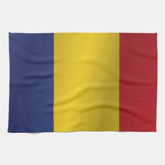Romania flag tea towel (Horizontal)