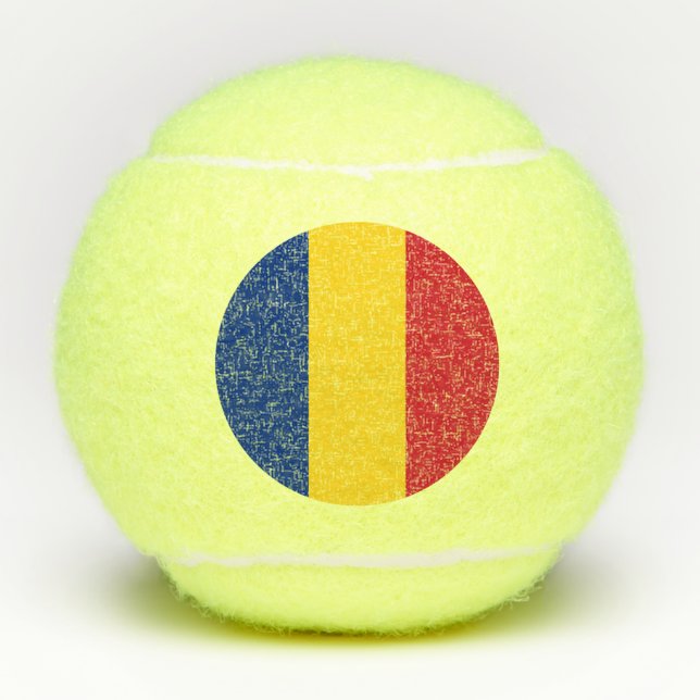 Romania flag tennis balls (Front)