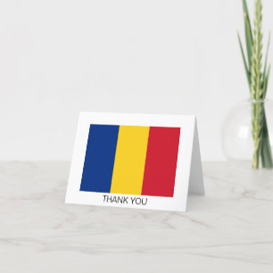 Romania Flag Thank You Card