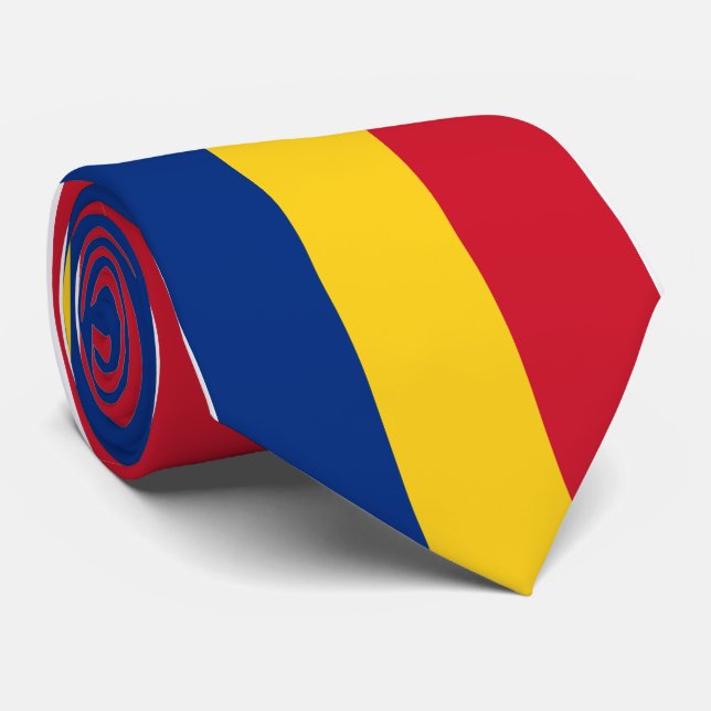Romania Flag Tie (Rolled)