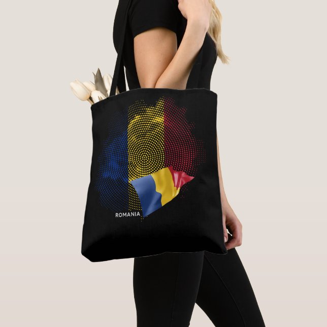 Romania flag tote bag (Close Up)
