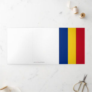 Romania flag Tri-Fold card