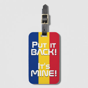 Romania National Flag Funny Patriotic Luggage Tag