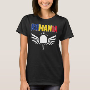 Romania Ping Pong Romanian Table Tennis Supporte T-Shirt