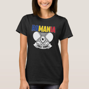 Romania Ping Pong   Romanian Table Tennis Supporte T-Shirt