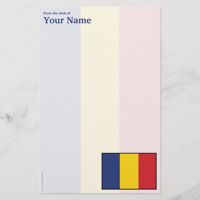 Romania Plain Flag Stationery (Front)