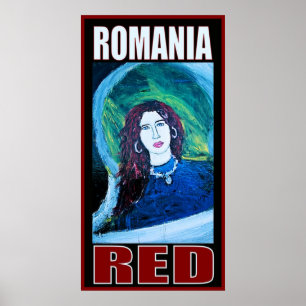 ROMANIA RED POSTER