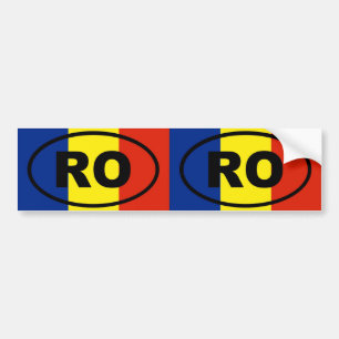 Romania RO European oval Bumper Sticker