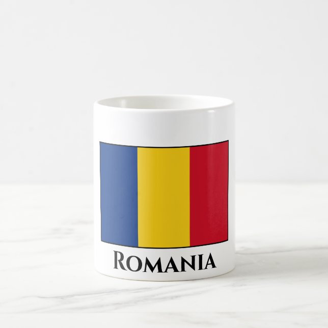 Romania (Romanian) Flag Coffee Mug (Center)
