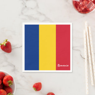Romania & Romanian flag party fashion /sport fans Napkin