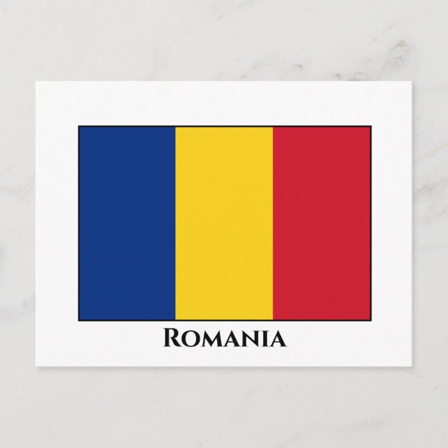Romania (Romanian) Flag Postcard (Front)