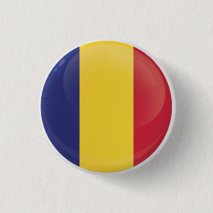 Romania  Round Icon Flag 3 Cm Round Badge