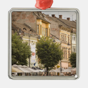 Romania, Sibiu. New Town. RF) Metal Ornament