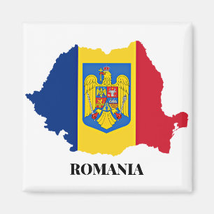 Romania Silhouette, labelled, Magnet