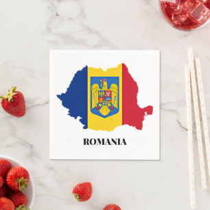 Romania Silhouette, labelled, Napkin