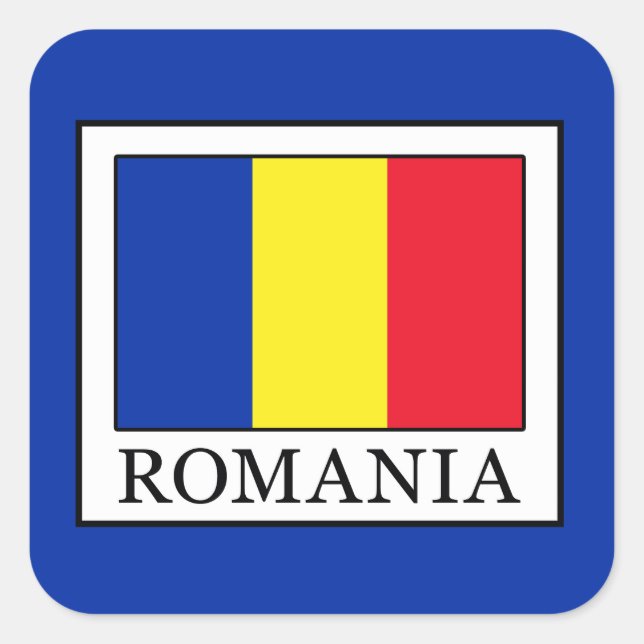 Romania Square Sticker (Front)